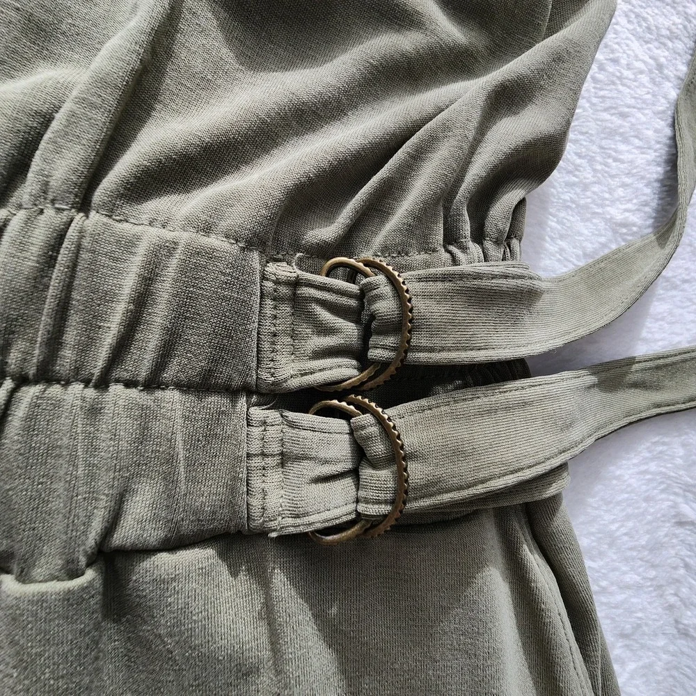 Saturday Sunday Anthropologie Jumpsuit Womens XS Olive‎ Green Wide Leg Romper - Picture 13 of 16